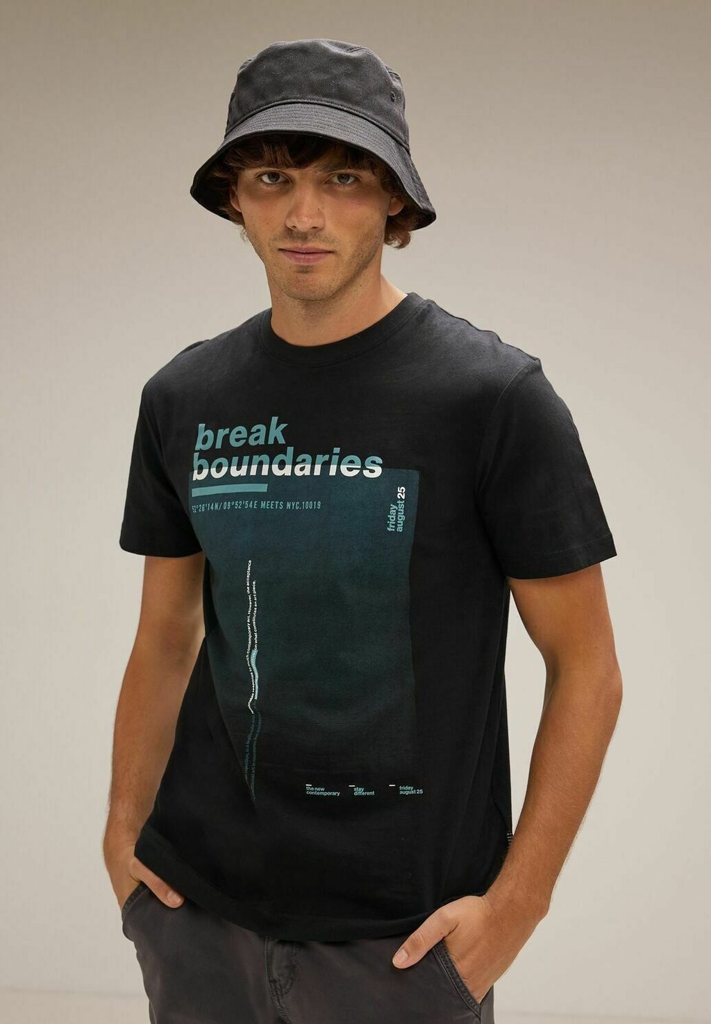 

Футболка с принтом Mit Frontprint Street One MEN, цвет schwarz
