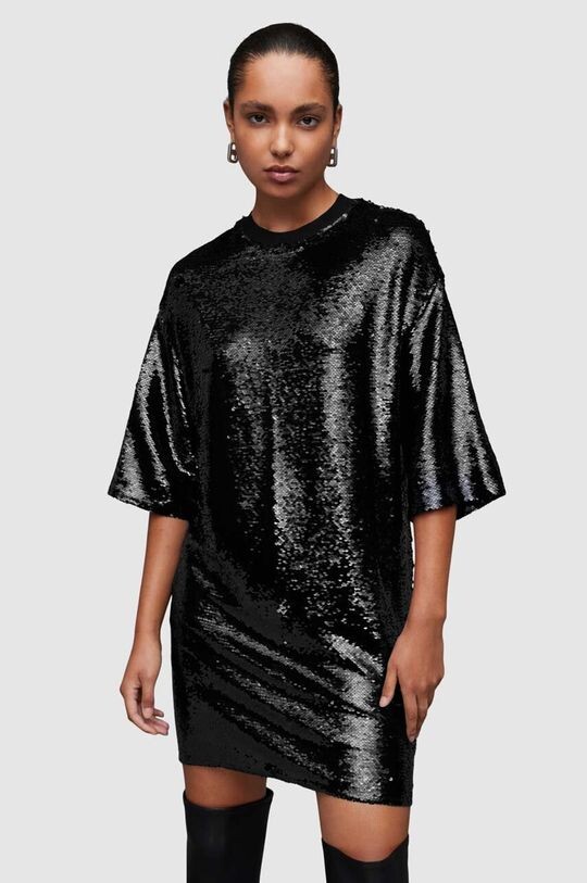 

Опаловое платье AllSaints, черный