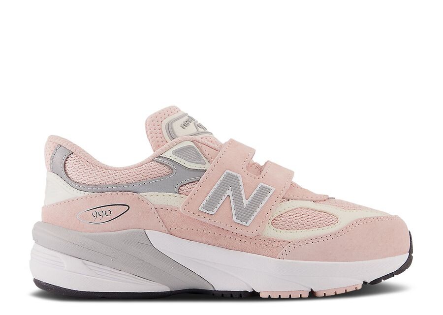 

Кроссовки New Balance New Balance 990v6 Hook & Loop Little Kid Wide, цвет Pink Haze