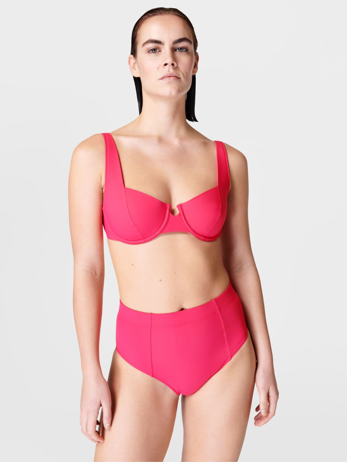 

Топ бикини на косточках Sweaty Betty Laguna, светящийся розовый