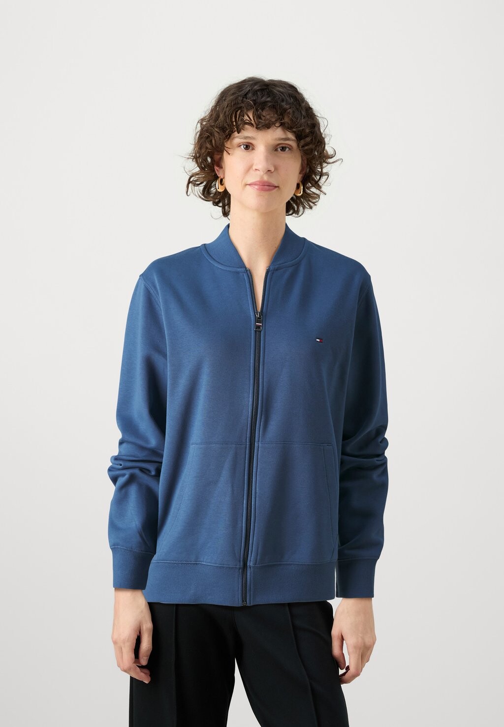 

Бомбер FLAG LOGO BASEBALL ZIP THROUGH Tommy Hilfiger, синий