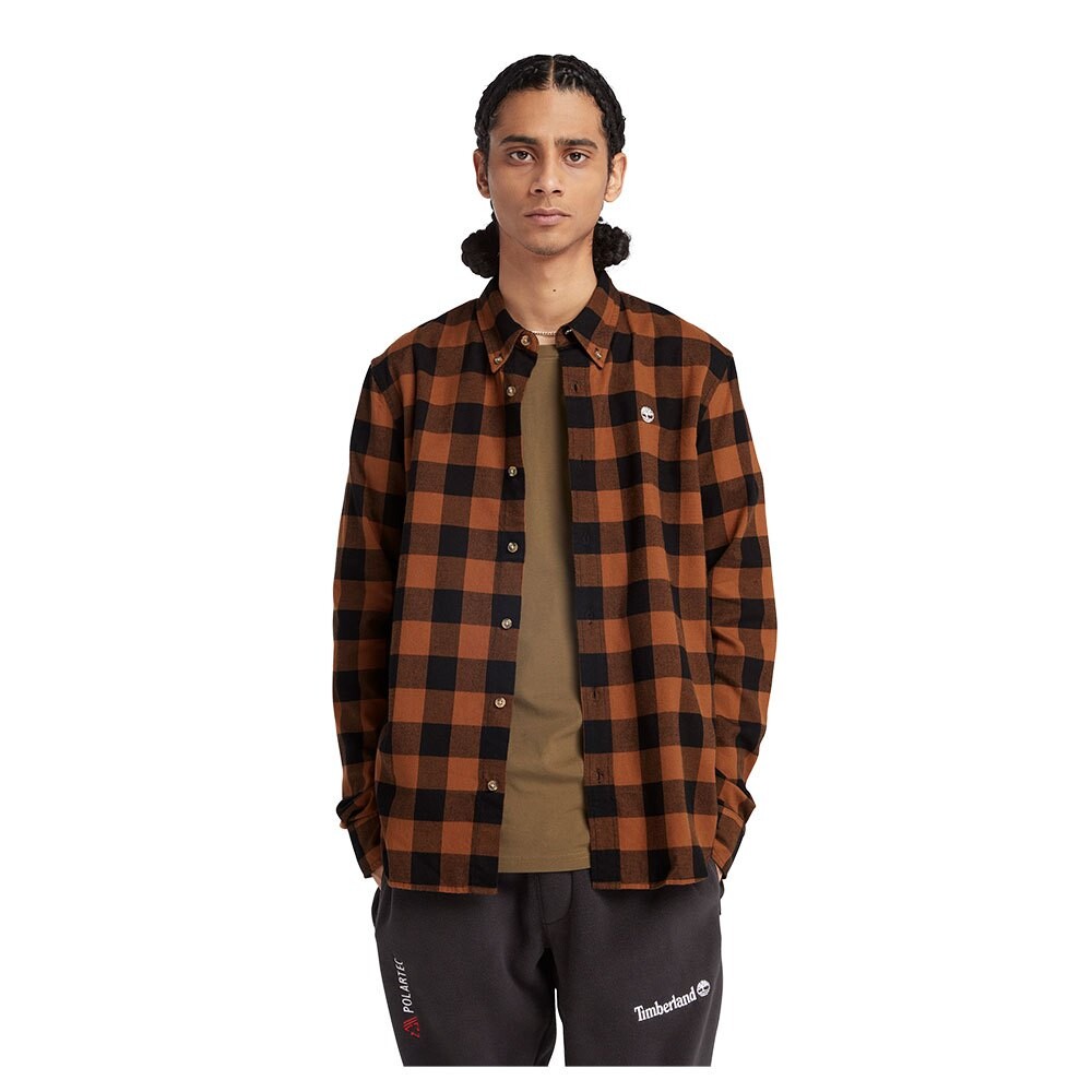 

Рубашка с длинным рукавом Timberland Mascoma River Slim, коричневый