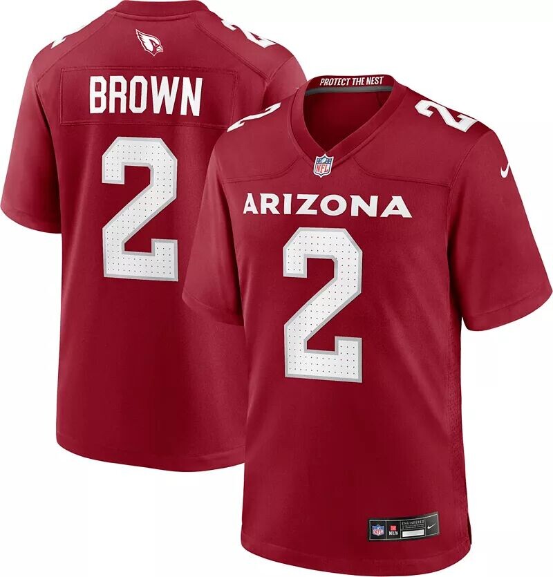 

Мужское джерси Nike Arizona Cardinals Marquise Brown #2 Red Game