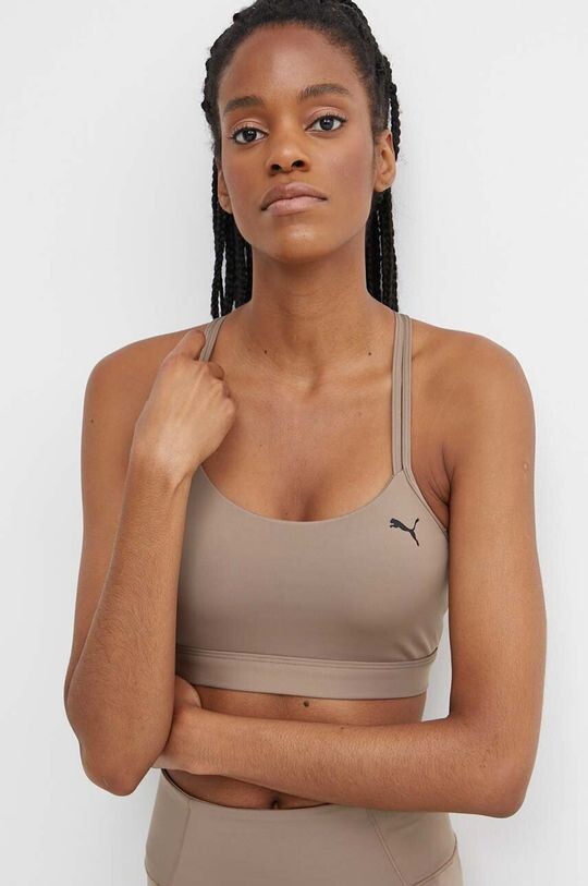 Студийный бюстгальтер для йоги Puma, бежевый
