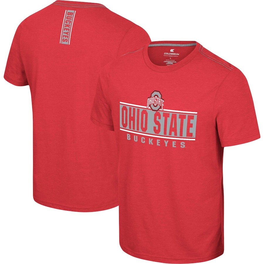 

Футболка с коротким рукавом Colosseum Ohio State Buckeyes, алый