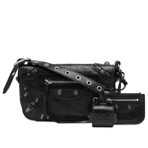 

Кожаная сумка через плечо Le Cagole Balenciaga, черный