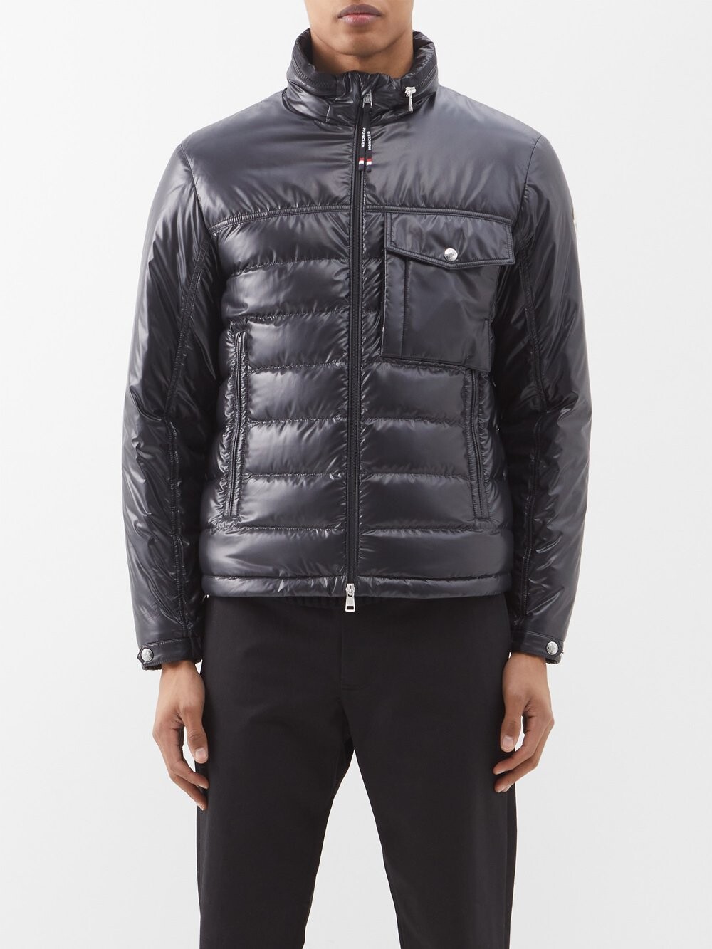 

Стеганый пуховик malpas с капюшоном Moncler, черный