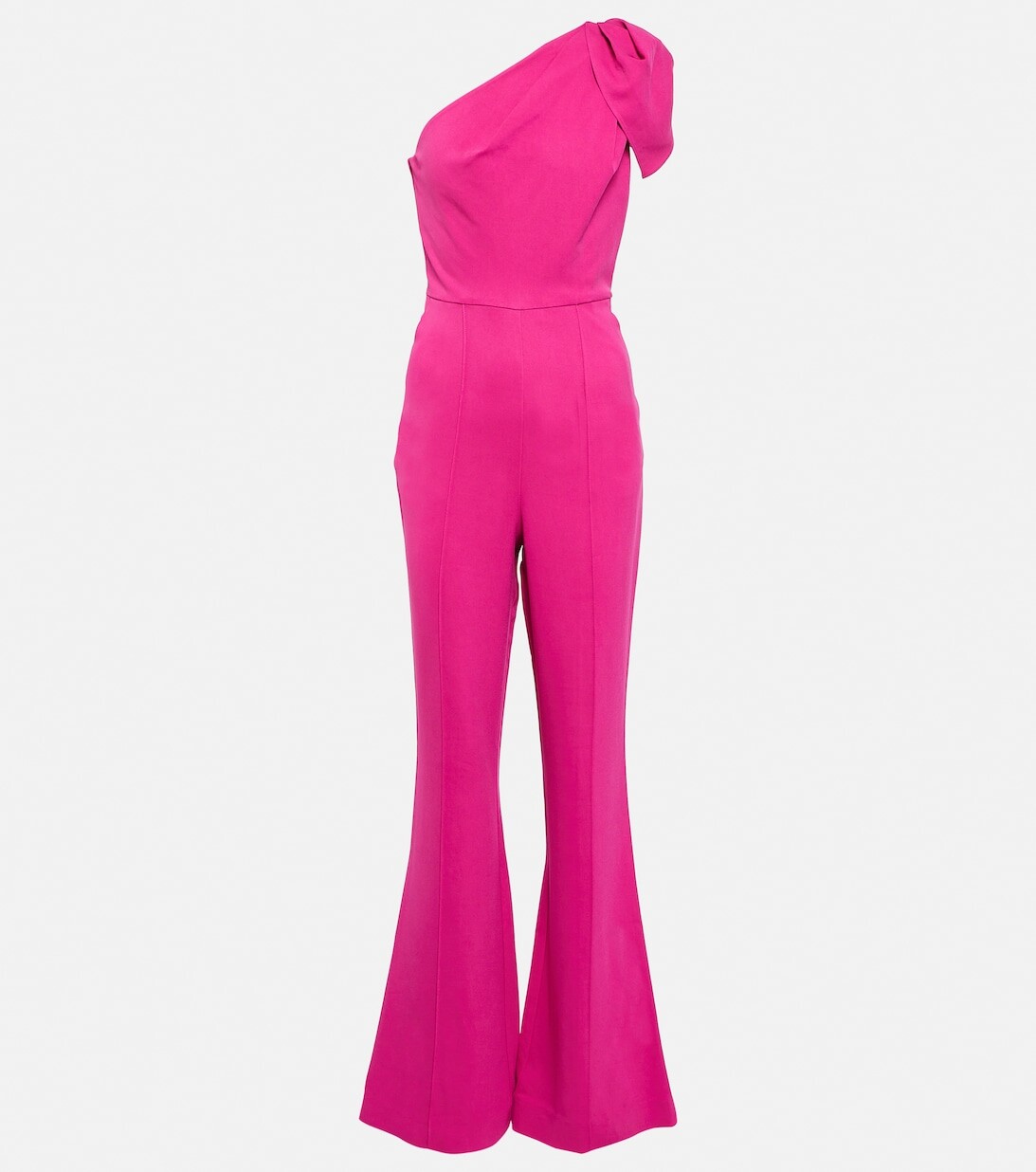 

Асимметричный комбинезон из крепа ROLAND MOURET, розовый