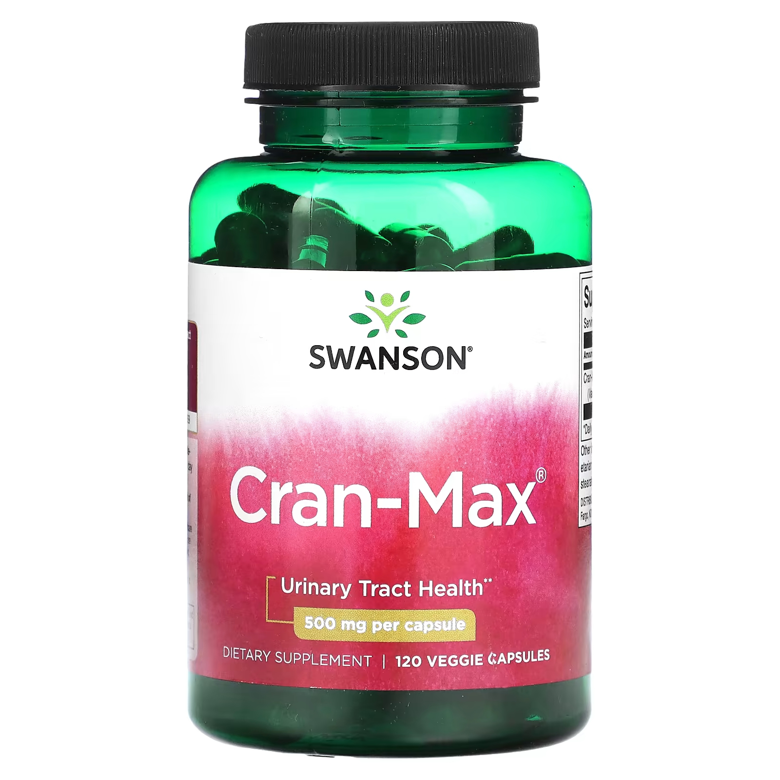 лечение болезней печени почек мочевого пузыря желчевыводящих и мочевыводящих путей Пищевая добавка Swanson Cran-Max, 500 мг, 120 растительных капсул