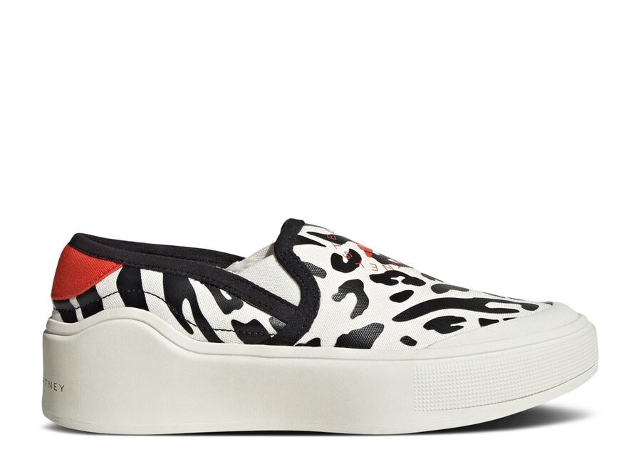 

Кроссовки adidas Stella Mccartney X Wmns Court Slip-On 'Animal Print', белый