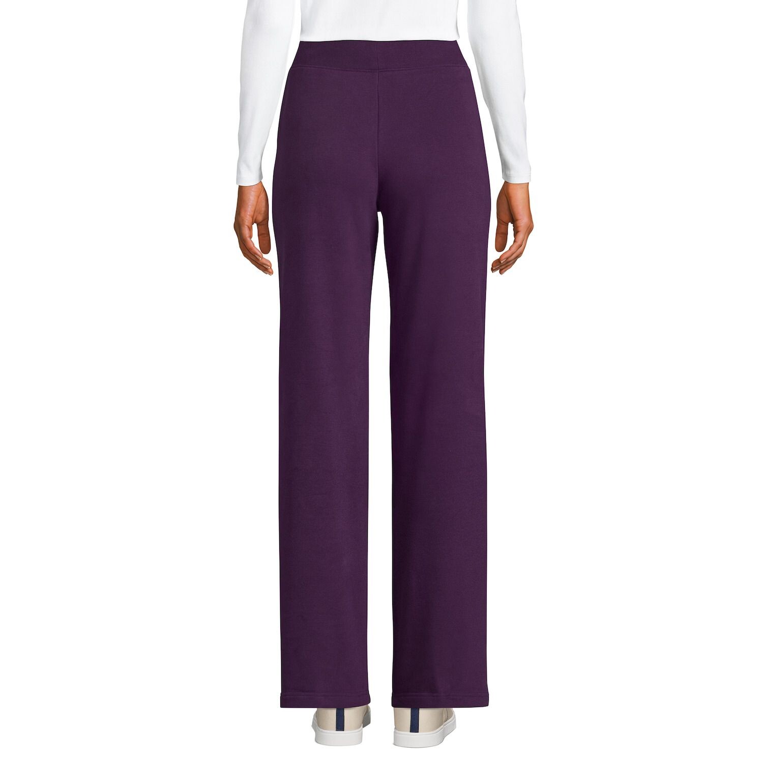 

Женские спортивные штаны Lands End Serious Sweats с высокой посадкой и широкими штанинами Lands' End