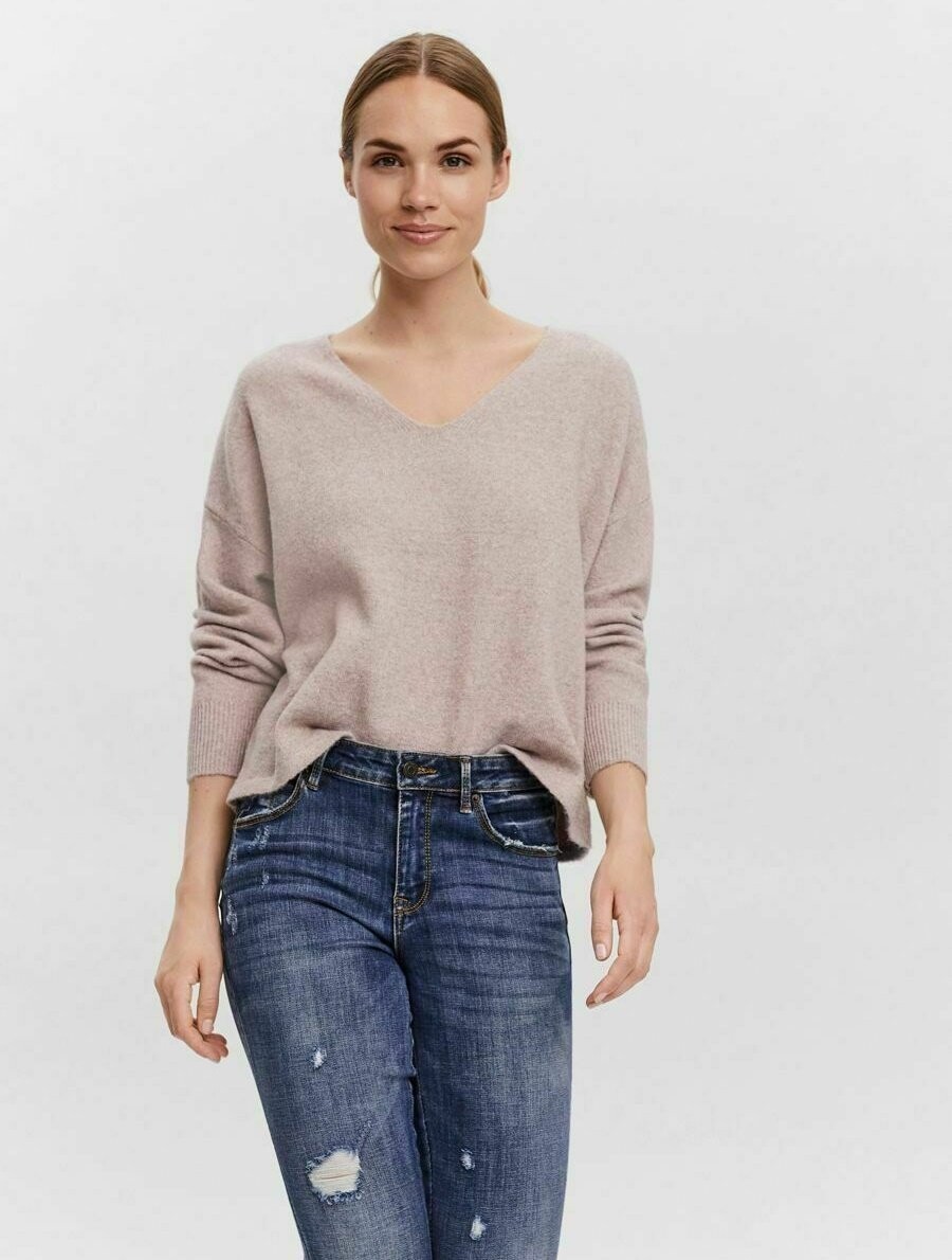 

Свитер Vero Moda Vmdoffy Ls V-Neck Ga Boo, woodrose, Серый