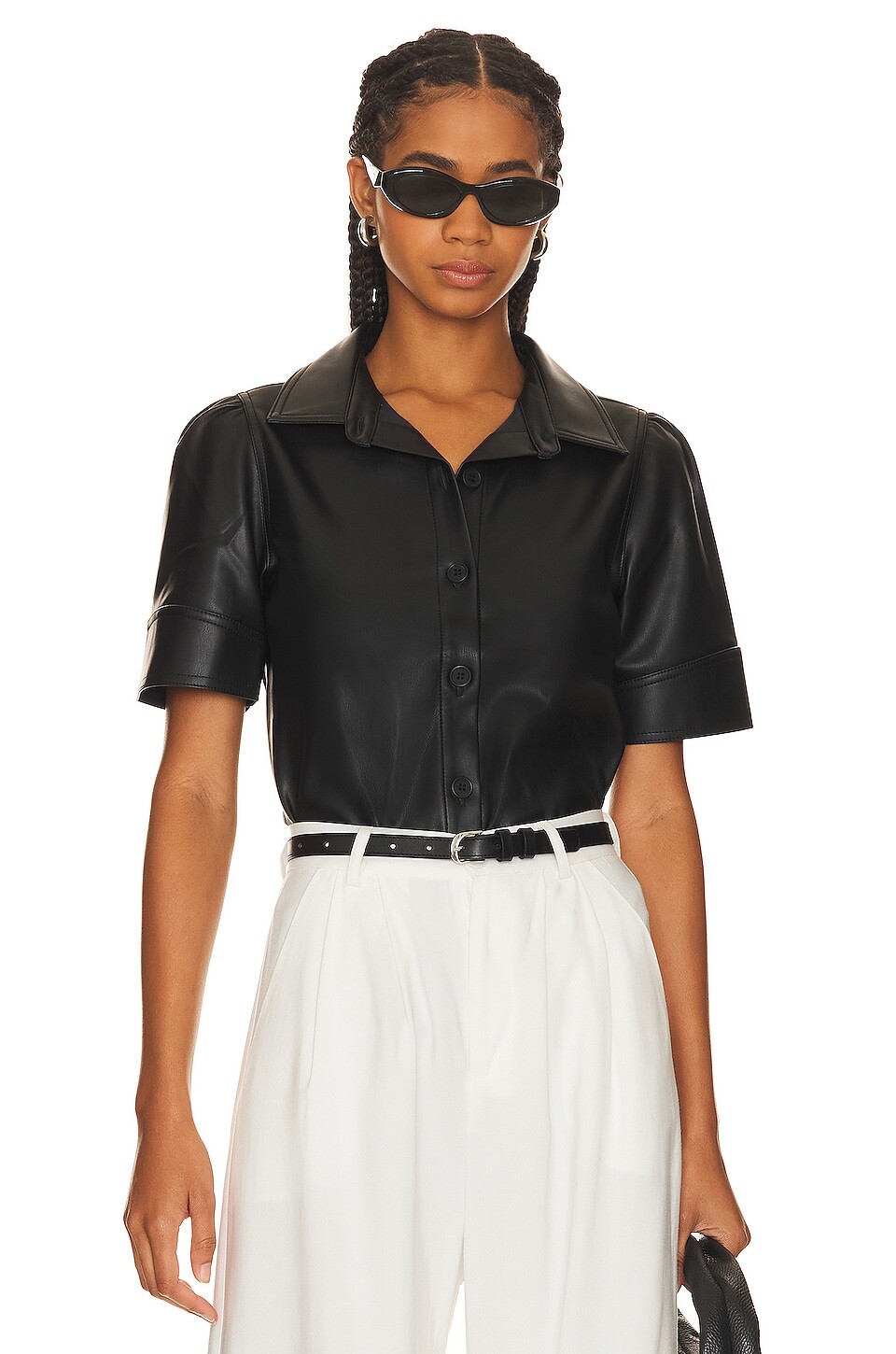 

Топ Steve Madden Virginia Faux Leather, черный