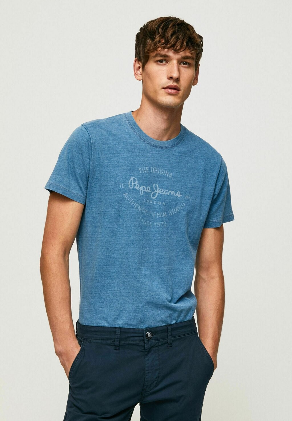

Футболка с принтом Pepe Jeans, светло-синий