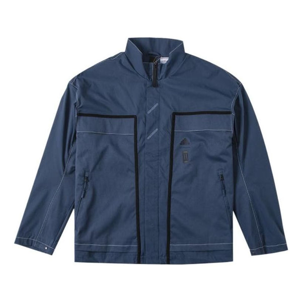Куртка adidas Loose Casual Splicing Windproof Stand Collar Jacket Blue, мультиколор