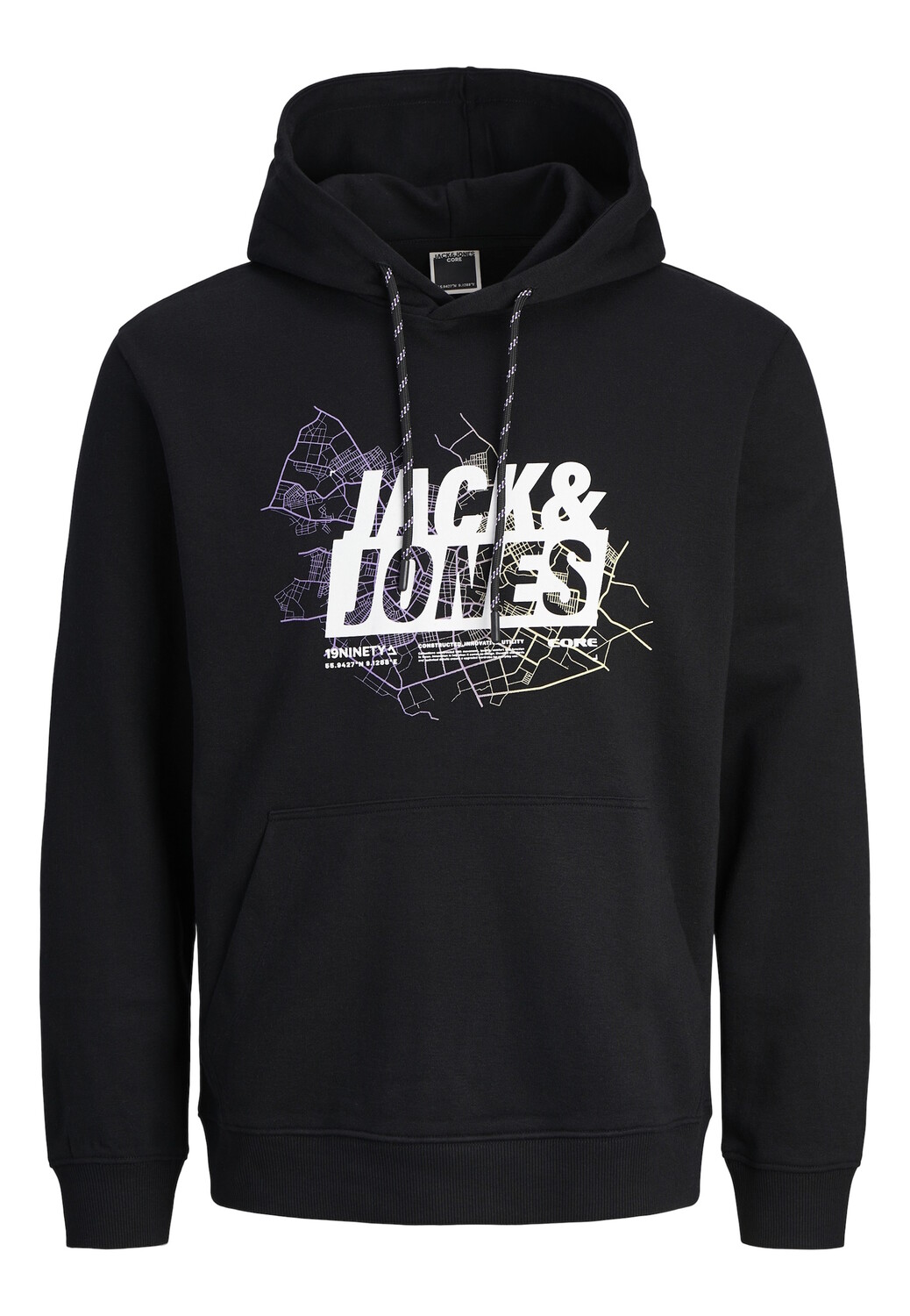

Толстовка Jack & Jones Hoodie 'Map', черный