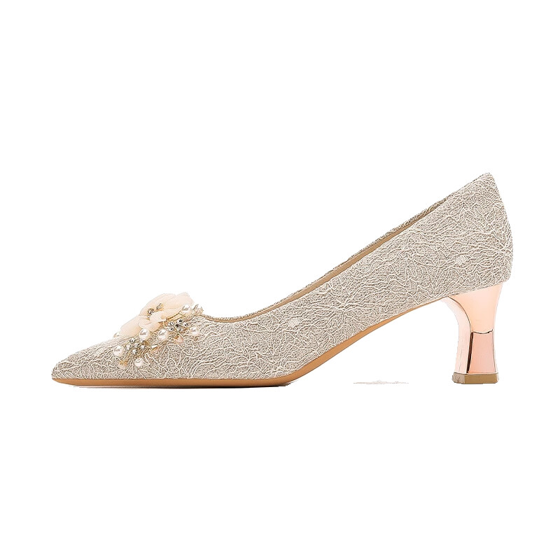 

Туфли женские на высоком каблуке золотой Miami, цвет Champagne color 5.5