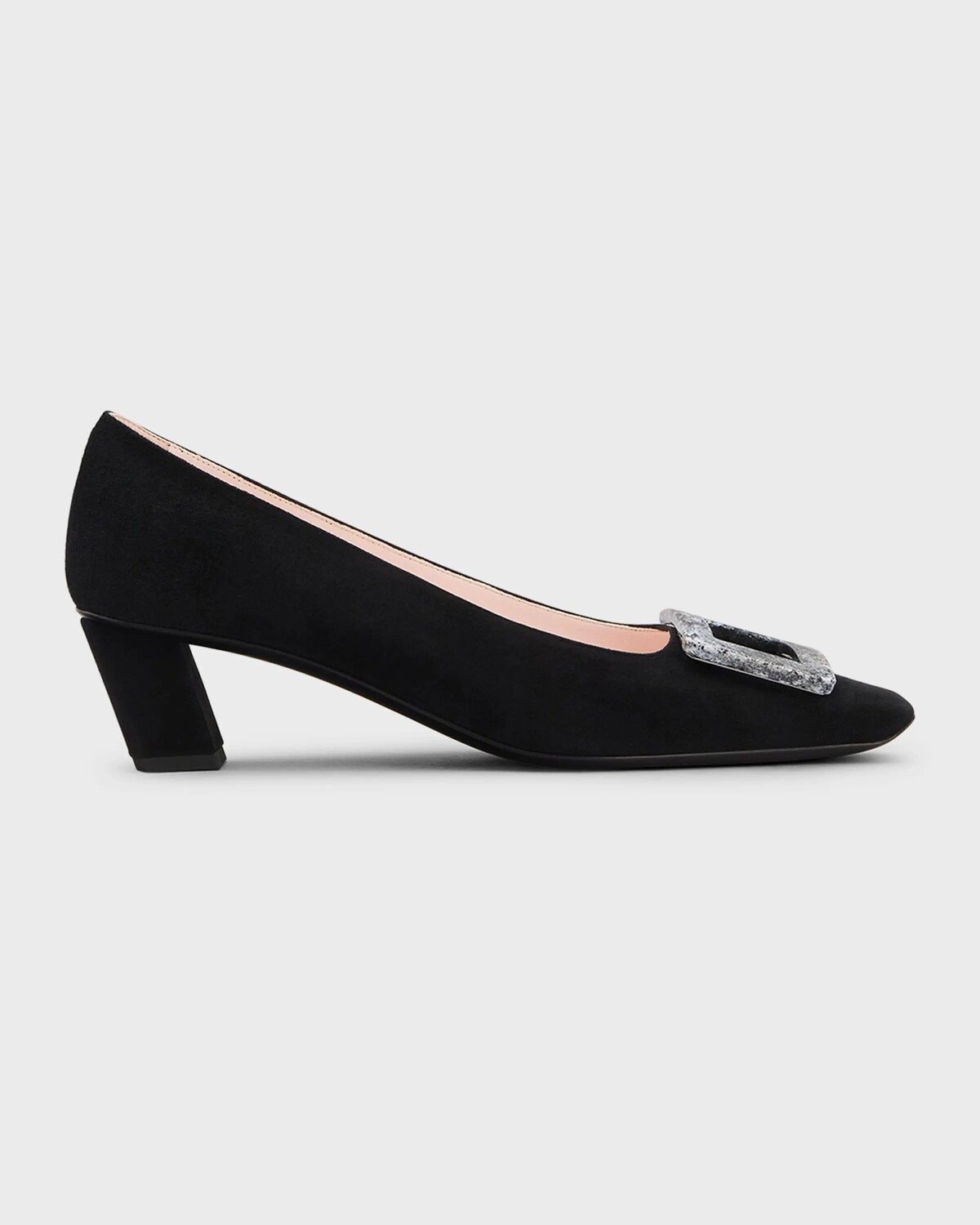 

Замшевые туфли Belle Vivier с пряжкой Roger Vivier, цвет Nero
