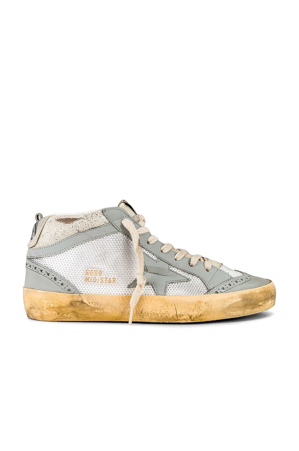 

Кроссовки Golden Goose Mid Star, цвет White, Beige, & Light Grey, Белый