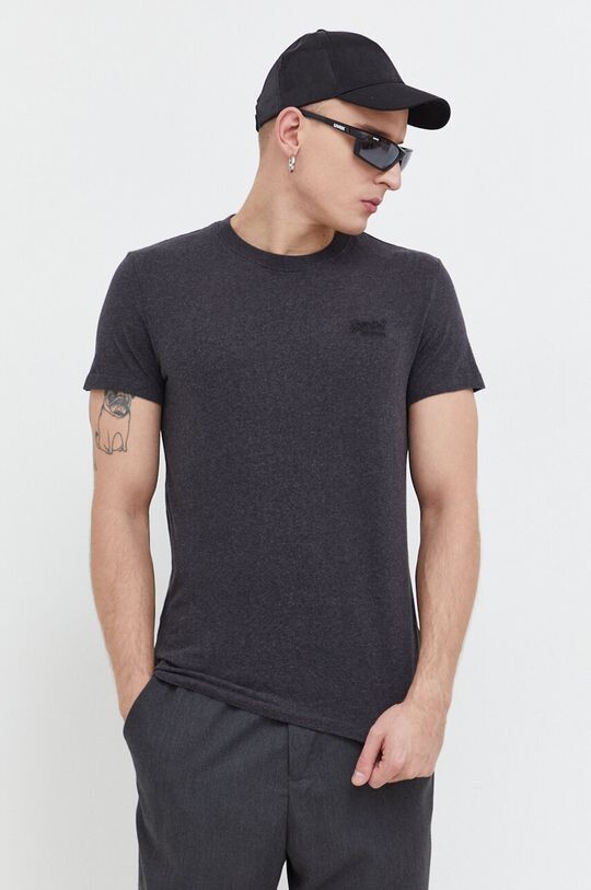 

Хлопковая футболка Superdry, серый