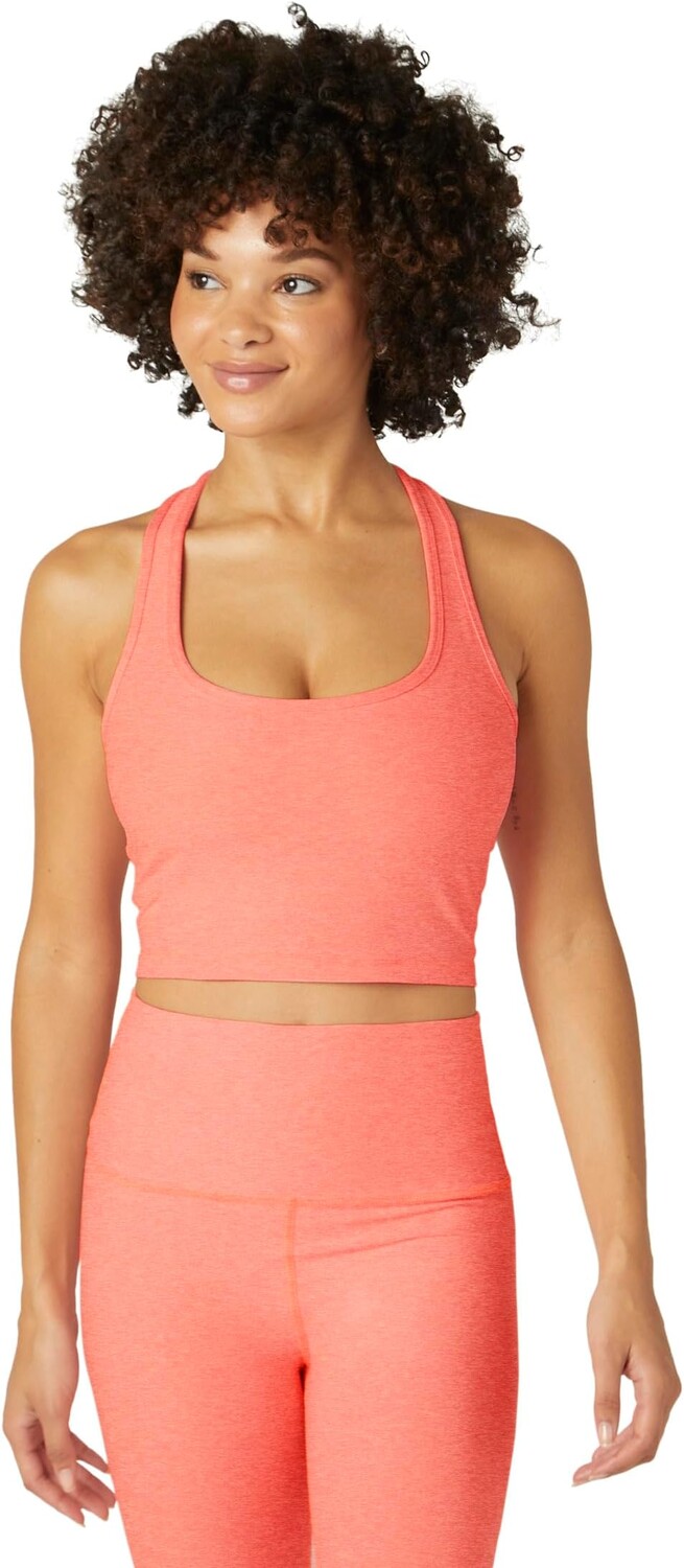 

Укороченная майка с бретелькой Spacedye Beyond Yoga, цвет Electric Peach Heather