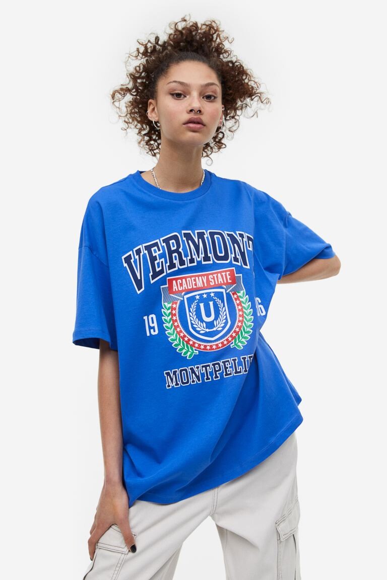 

Футболка оверсайз с принтом H&M