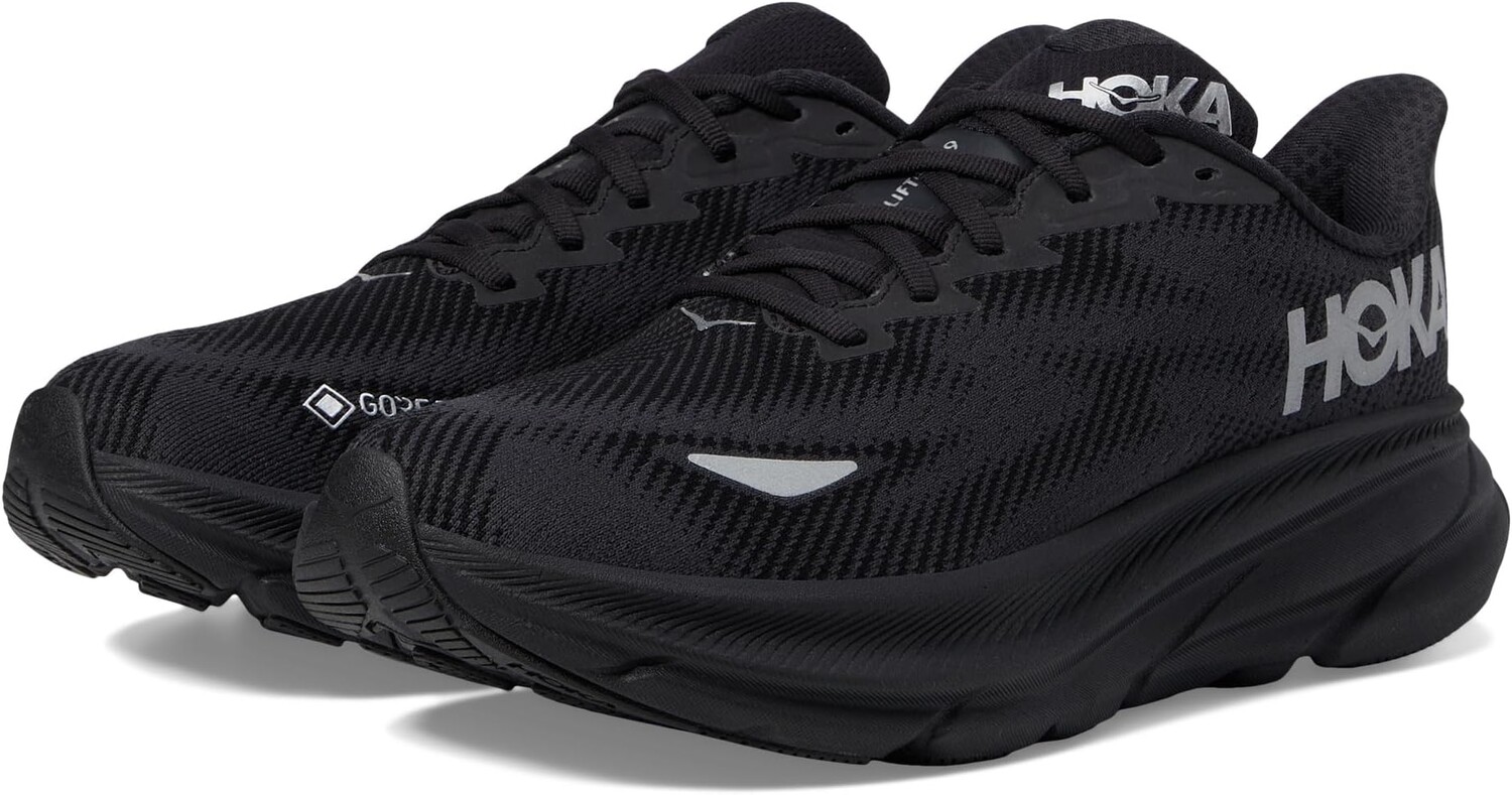 

Кроссовки Clifton 9 GTX Hoka, цвет Black/Black, Черный