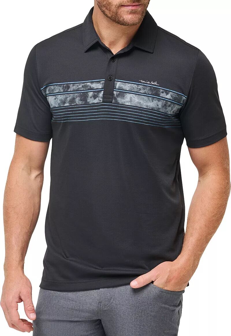 

Мужская рубашка-поло для гольфа TravisMathew Mount Thunder, черный