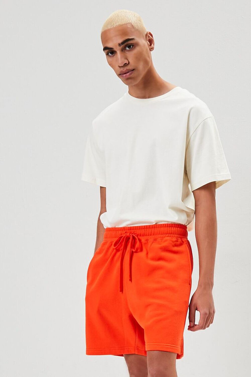 

Шорты из френч-терри на шнурке Forever 21, красный