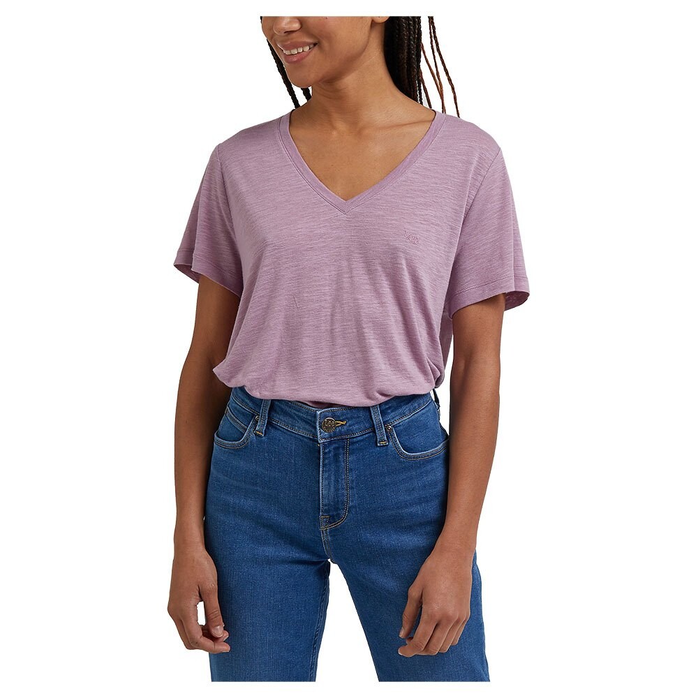 

Футболка Lee L41JENA39 Short Sleeve V Neck, фиолетовый