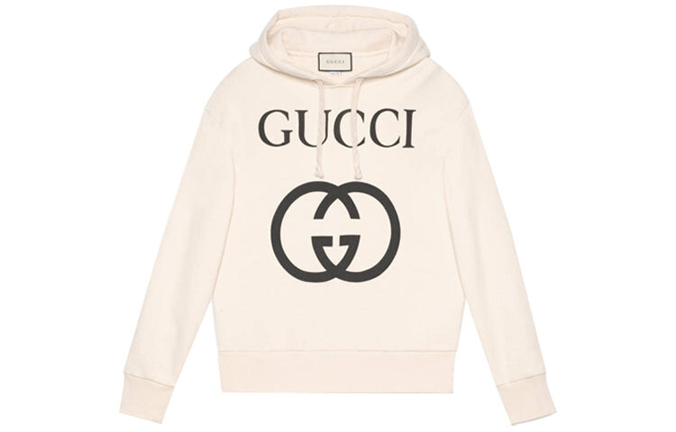

Худи Oversize Gucci Interlocking G, белый/черный