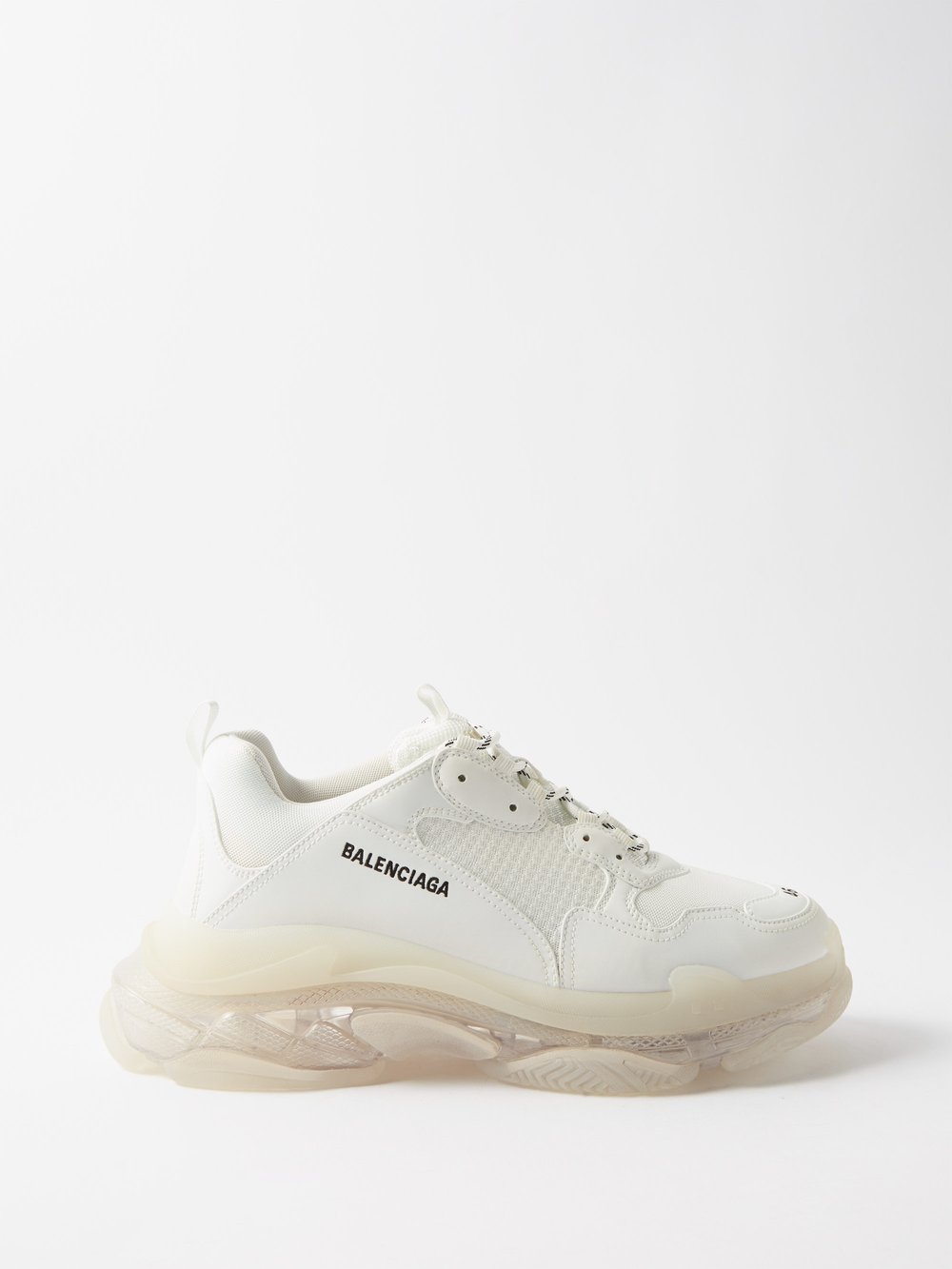 

Кроссовки triple s на прозрачной подошве Balenciaga, белый