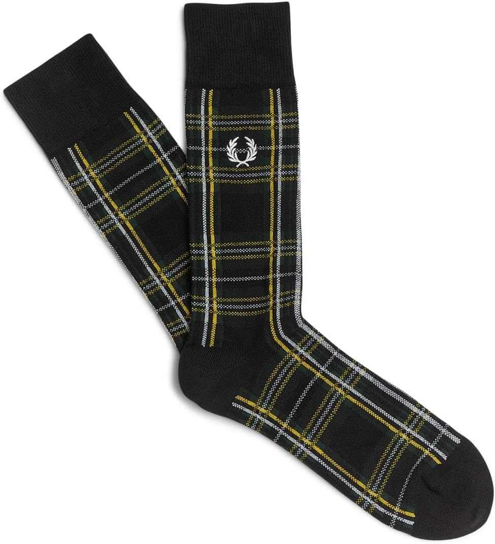 

Носки Stewart в клетку тартан Fred Perry, черный