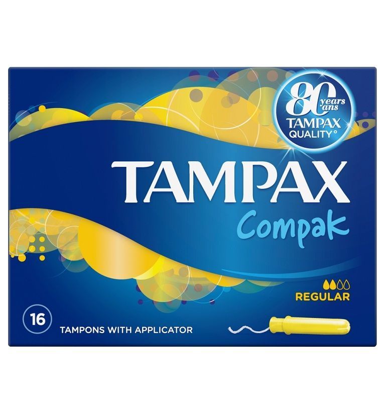 Tampax Compak Regular гигиенические тампоны, 16 шт. tampax compak regular тампоны гигиенические с аппликатором 16 шт