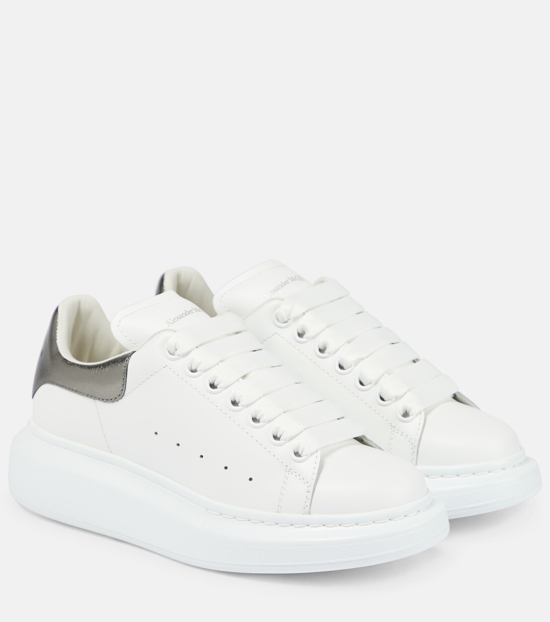 

Кожаные кроссовки оверсайз Alexander McQueen, белый