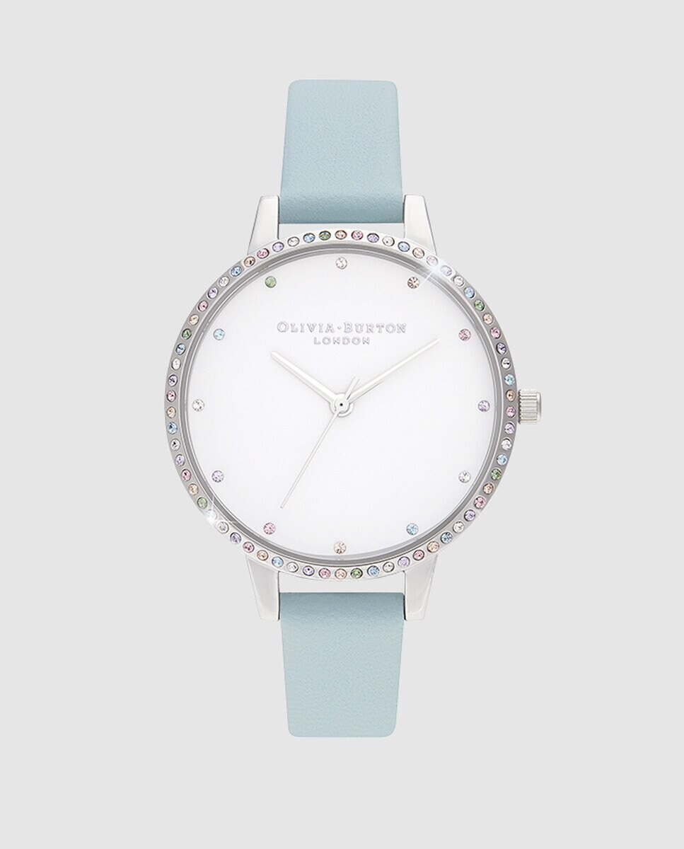 

Olivia Burton OB16RB19 светло-синие кожаные женские часы Olivia Burton, светло-синий