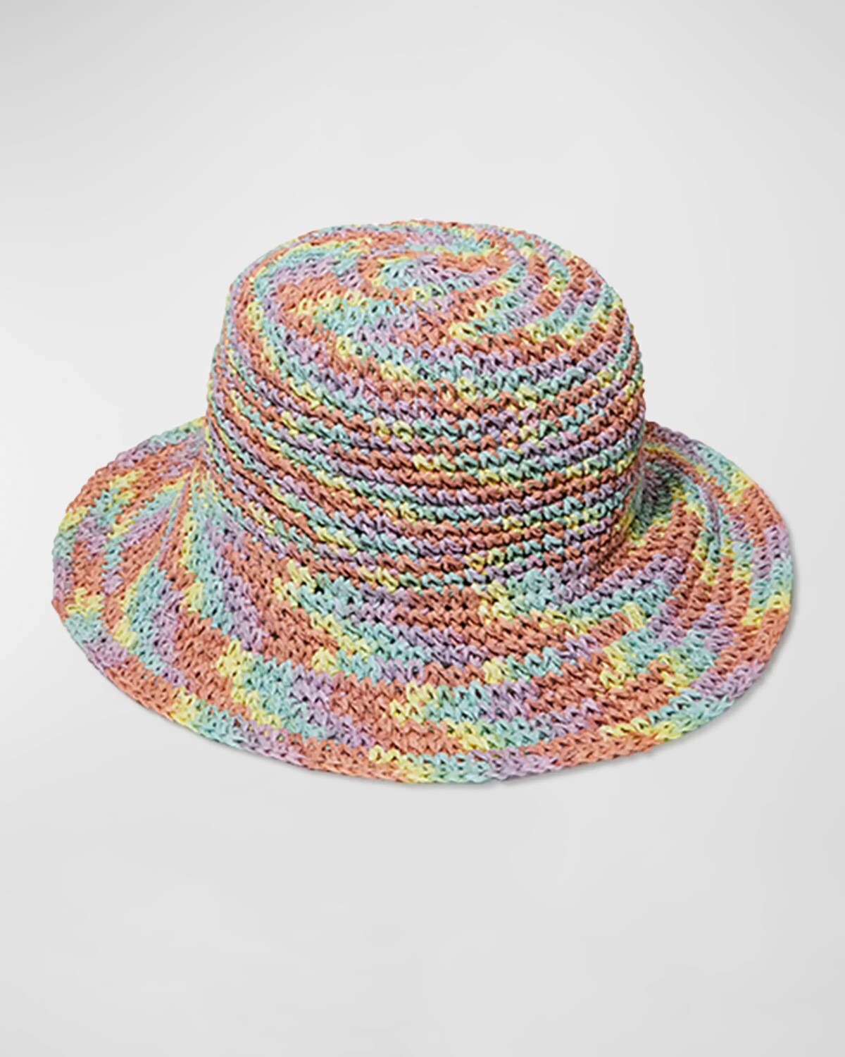 

Панама из рафии Rainbow Lele Sadoughi, цвет Pastel Playa