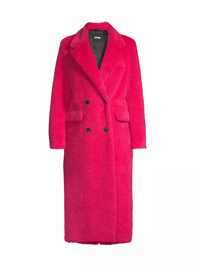 

Двубортное пальто Astrid Teddy Apparis, цвет shocking pink