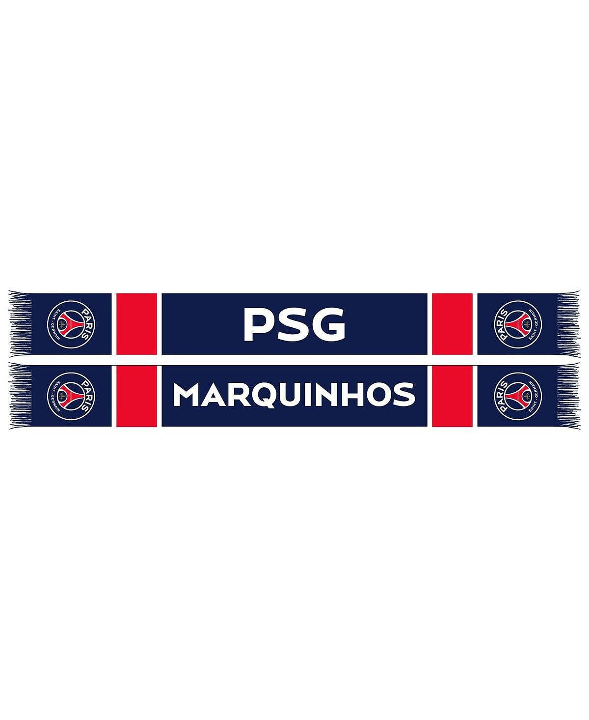 

Мужской и женский вязаный шарф Marquinhos темно-красного цвета Paris Saint-Germain Player HD Ruffneck Scarves