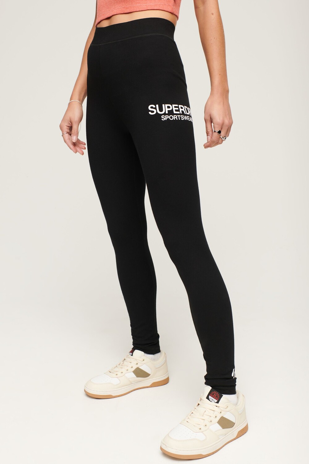 

Леггинсы Core Sports с высокой талией Superdry, черный