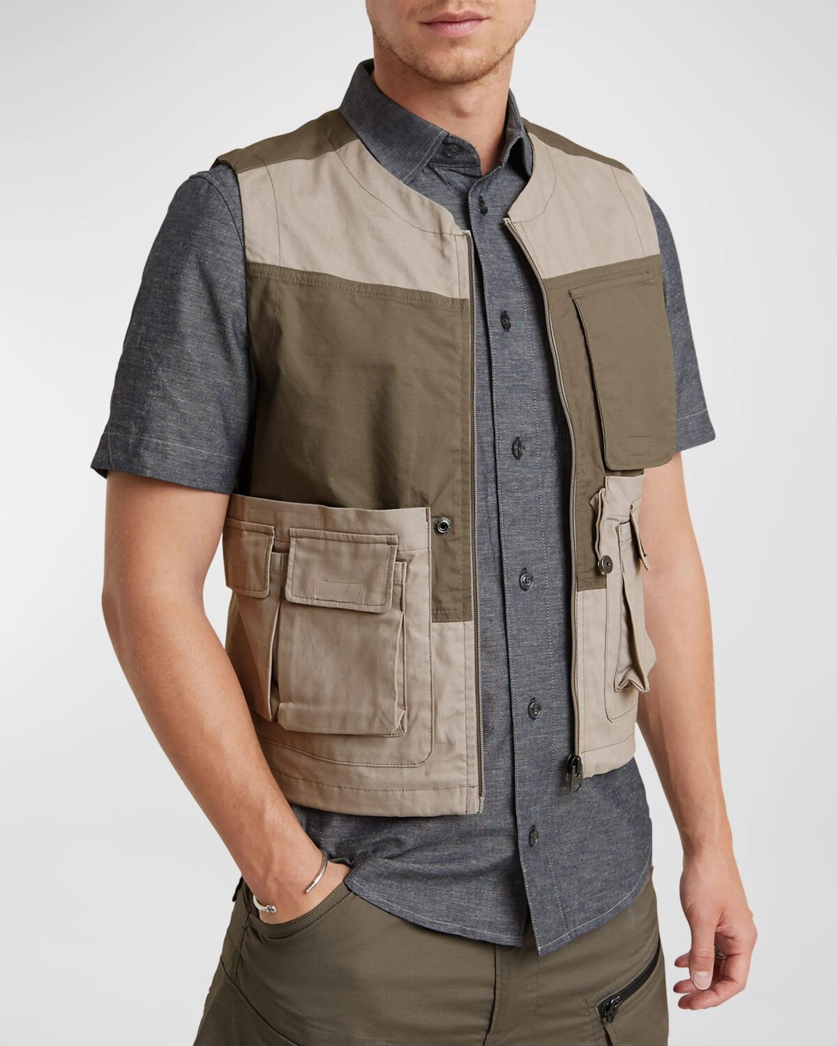 

Мужской парусиновый жилет P-35T G-STAR RAW, цвет Rock Ridge