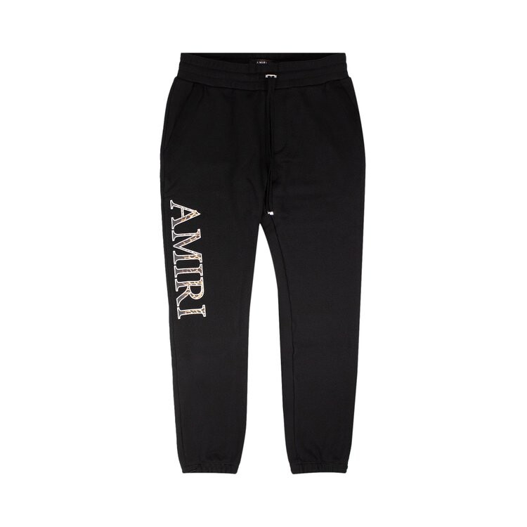 

Спортивные брюки Amiri Leopard Applique Set 'Black', черный