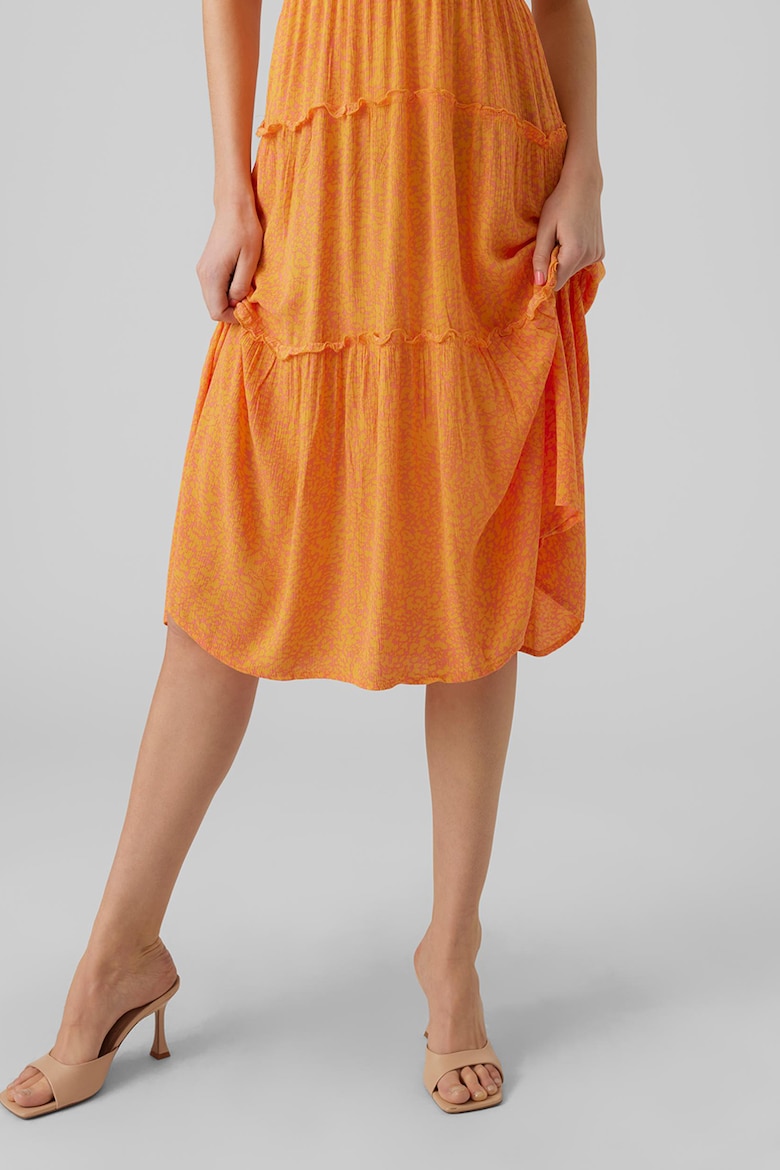 цена Платье миди без рукавов Vero Moda, оранжевый