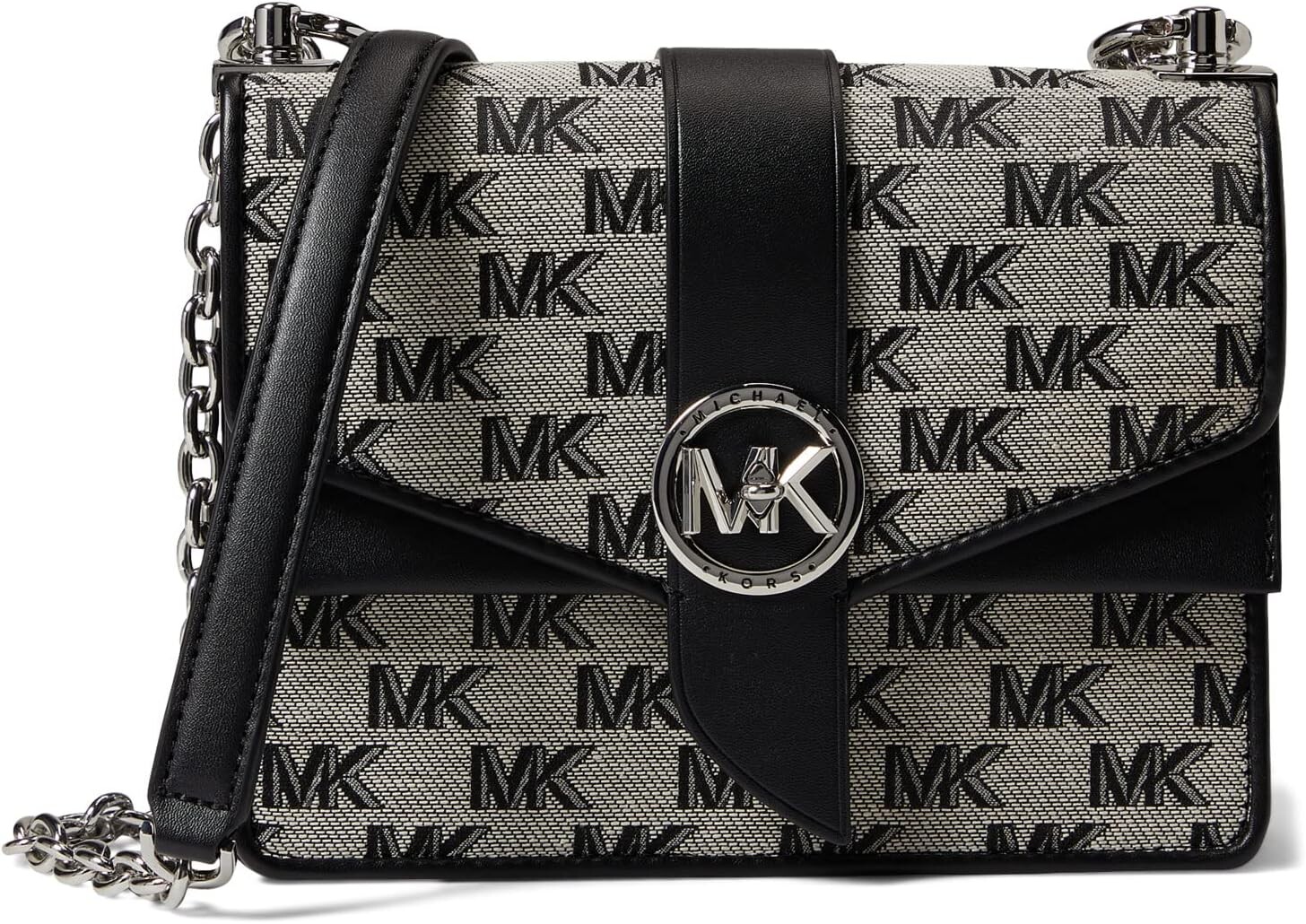

Маленькая сумка через плечо-трансформер Greenwich MICHAEL Michael Kors, цвет Black/Light Cream