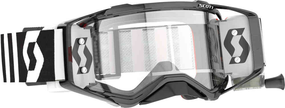 Черные/белые очки для мотокросса Prospect WFS Racing Scott