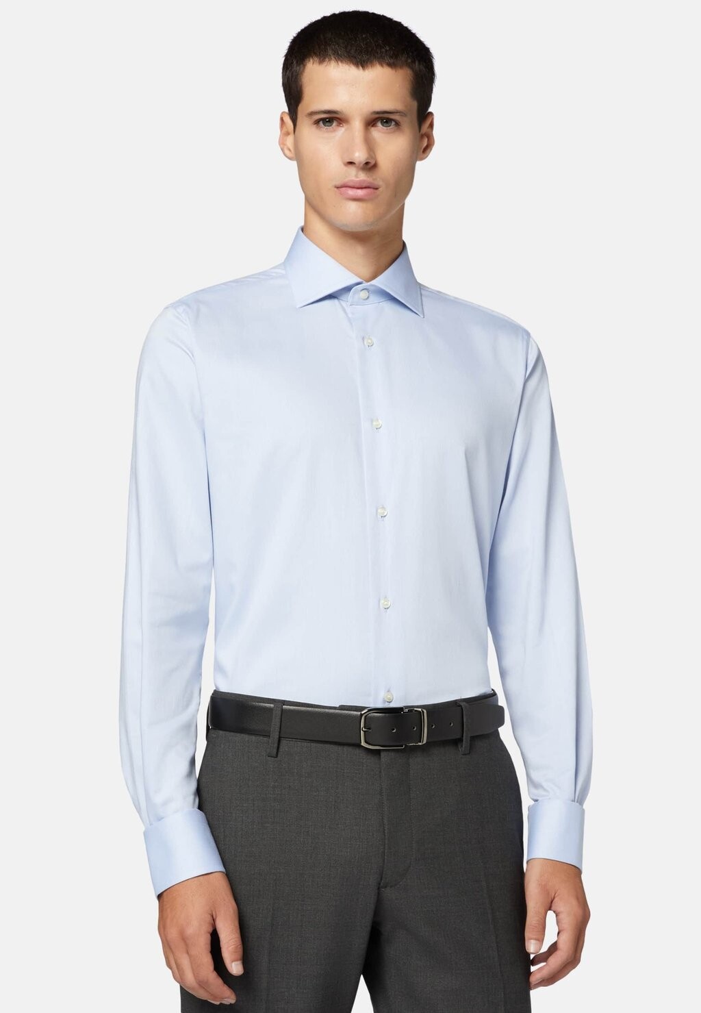 

Классическая рубашка Regular Fit Boggi Milano, цвет light blu