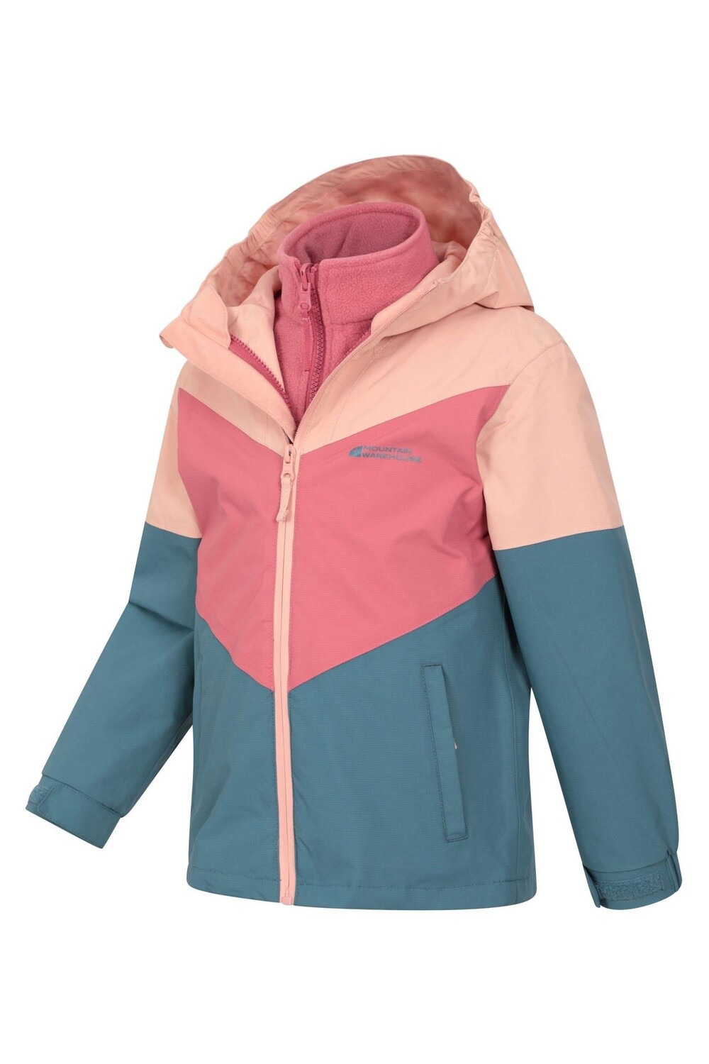 

Детский плащ-молния 3 в 1 Mountain Warehouse, розовый