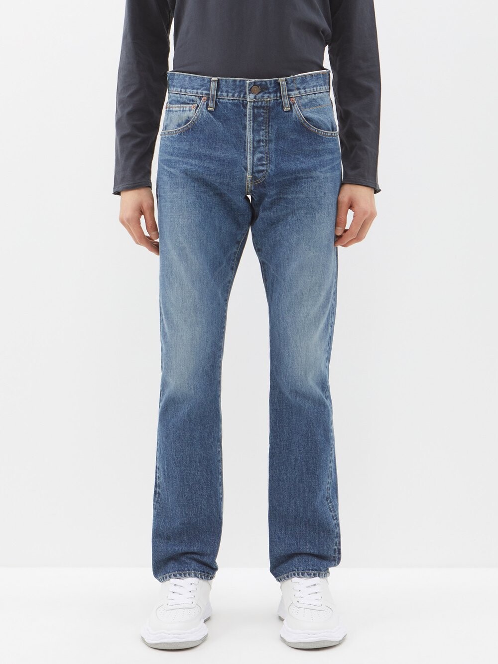 

Узкие джинсы social sculpture 01 Visvim, синий