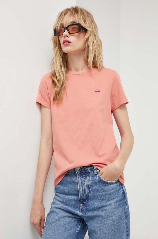 

Хлопковая футболка Levi's, оранжевый