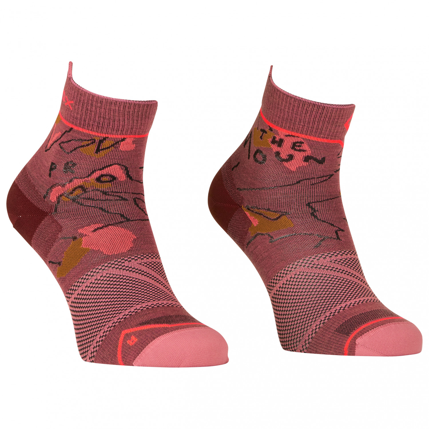 Носки из мериноса Ortovox Women's Alpine Light Quarter Socks, цвет Mountain Rose